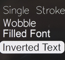 Laser mark 2D text sample