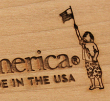 Laser Marking Logo on Wood Sample