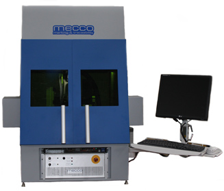 Laser marking enclosure with pass-through